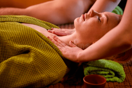 woman getting a massage